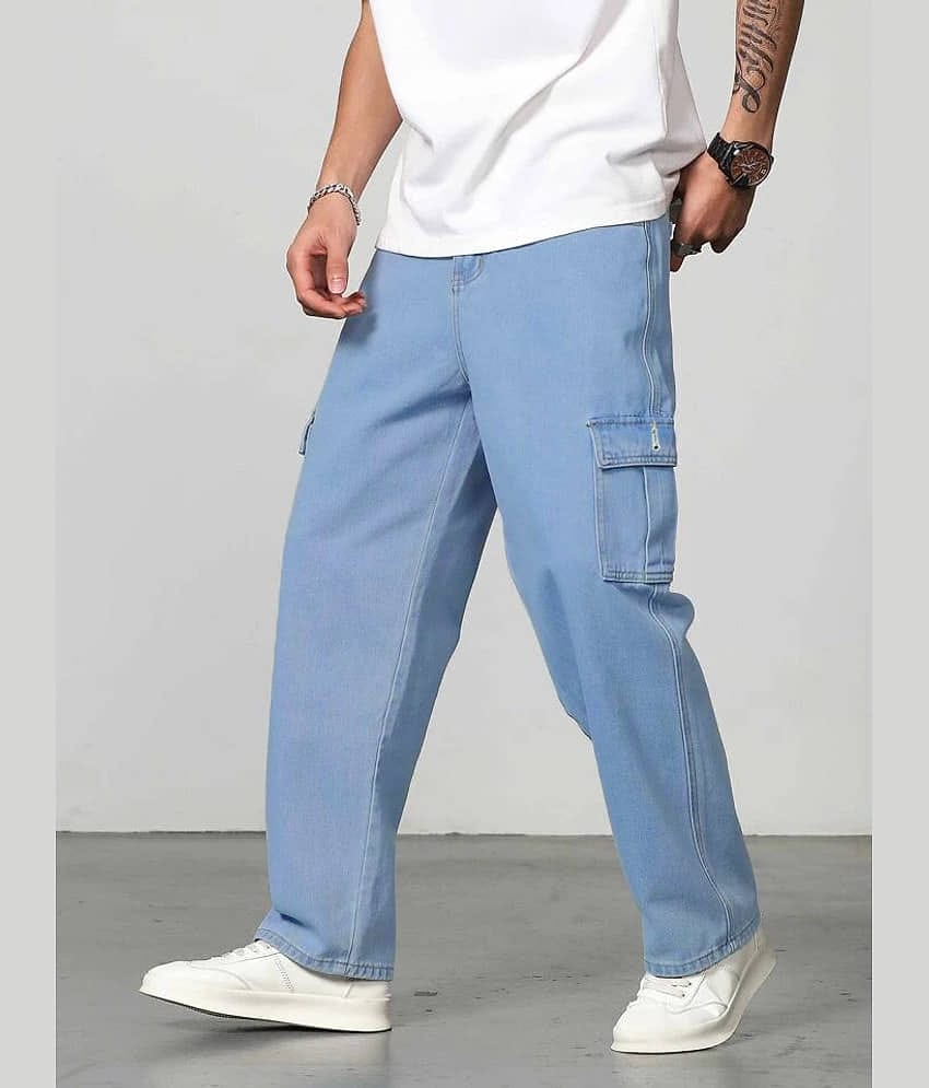 RAGZO Relaxed Basic Men's Jeans - Light Blue ( Pack of 1 )