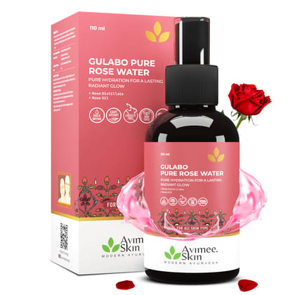 Avimee Herbal Gulabo Premium Rose Water | Skin, Face and Hair Toner | Radiant Glow | For All Skin Types | 110 ml Avimee Herbal Gulabo Premium Rose Water | Skin, Face and Hair Toner | Radiant Glow | For All Skin Types | 110 ml - Brown / 110 ml (Pack of 1)