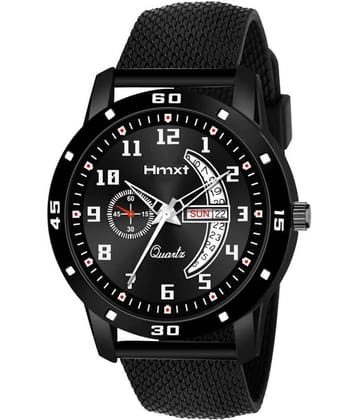 HMXT Black Silicon Analog Men's Watch
