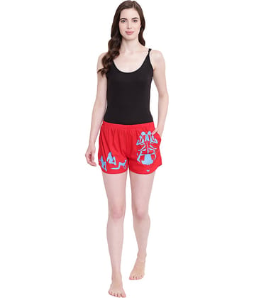 La Intimo Cotton Hot Pants - Red