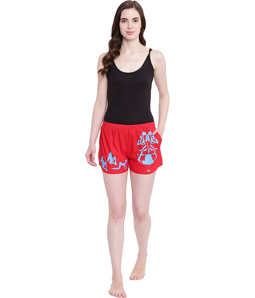 La Intimo Cotton Hot Pants - Red