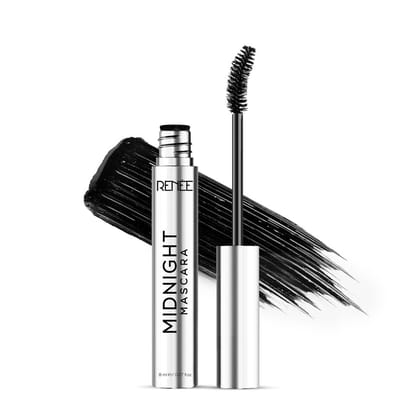 RENEE Midnight Mascara with Unique 360-Degree Wand | Darkest Black | Clump-Free | Long-Lasting Formula | Volumizes | Lengthens | Nourishes | Infused with Vitamin E | 8ml RENEE Midnight Mascara with Unique 360-Degree Wand | Darkest Black | Clump-Free | Lo