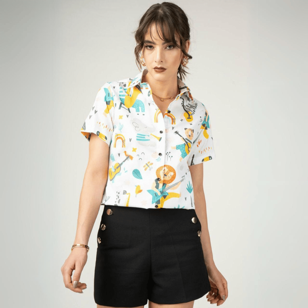 Modern and Chic Women Fancy Top with Effective Design by GlamaStitch-M