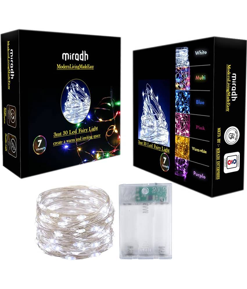 MIRADH - Multicolor 3Mtr String Light ( Pack of 4 )