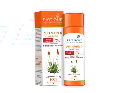 Biotique Sun Shield Aloe Vera 75+SPF Sunscreen Lotion 190ml