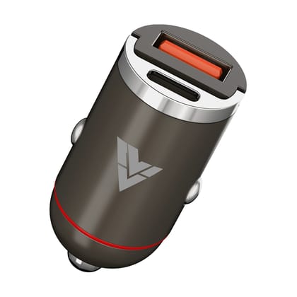 Dr Vaku ESSENVOLT 65W Fast Charging Dual-Port Car Charger - Grey Dr Vaku ESSENVOLT 65W Fast Charging Dual-Port Car Charger - Grey