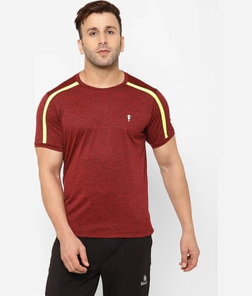 EPPE - Maroon Polyester Regular Fit Men's Sports T-Shirt ( Pack of 1 )