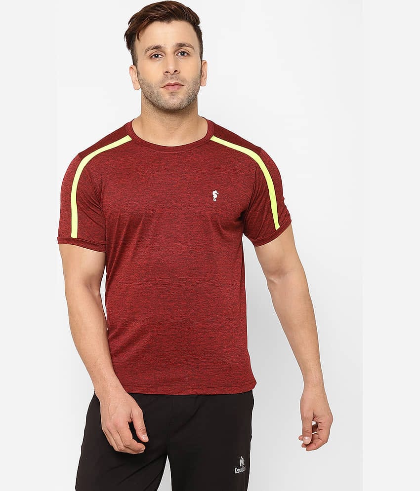 EPPE - Maroon Polyester Regular Fit Men's Sports T-Shirt ( Pack of 1 )