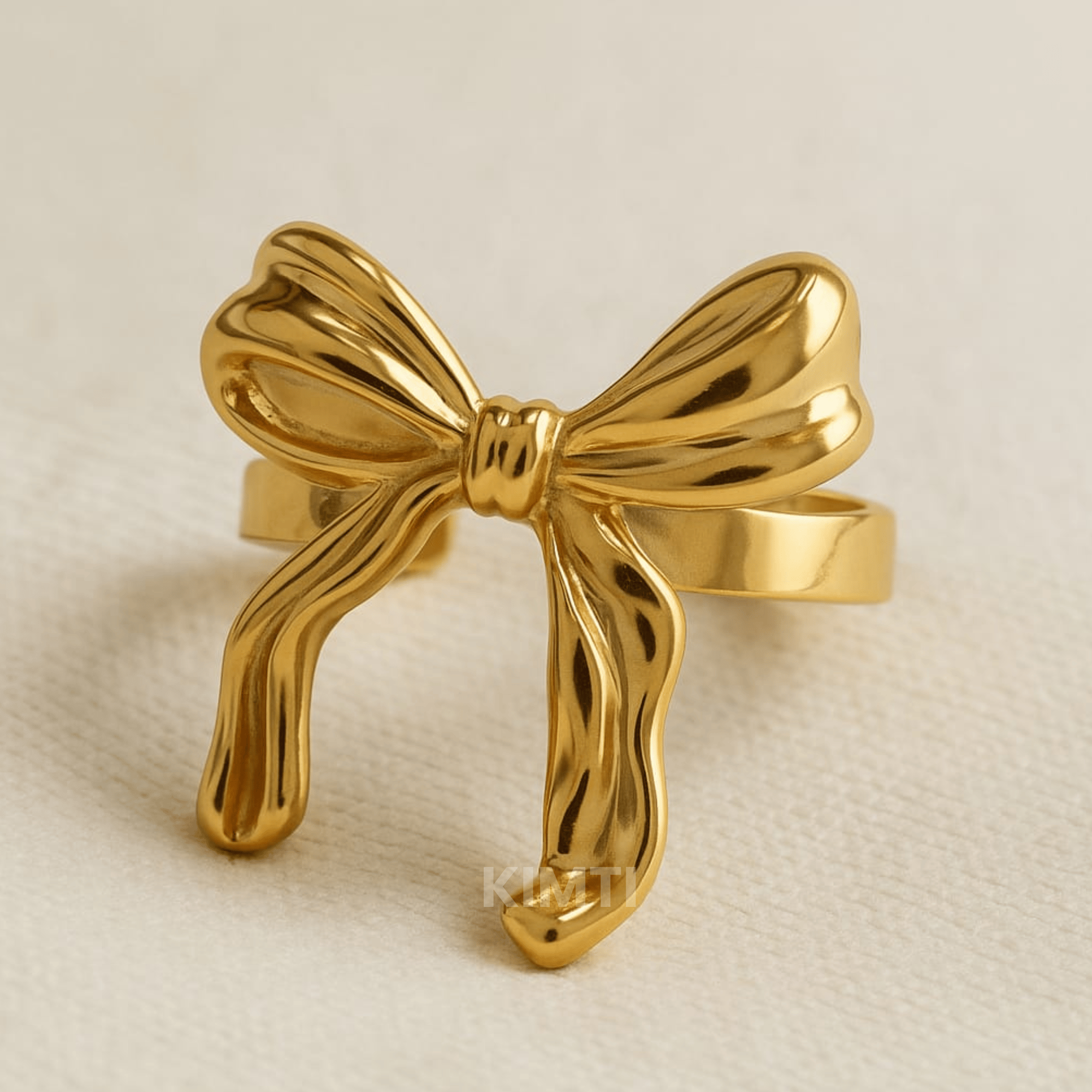 18k Gold Plated As Pretty Bow Ring