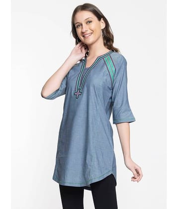 Denim Short Kurti For Women (Pack of 1)