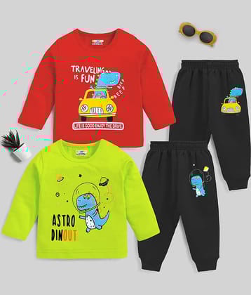 Kuchipoo Pack of 1 Boys Cotton Blend Nightsuit Set ( Multicolor )