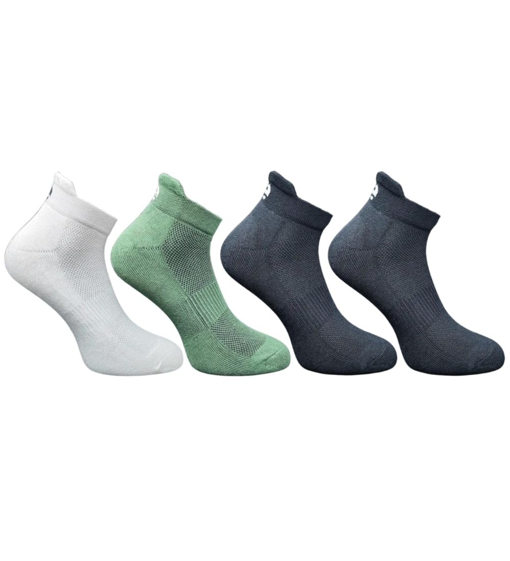 4_Pair Set Unisex Casual Cotton Printed Ankle Length Socks (Multicolor)-PID63488