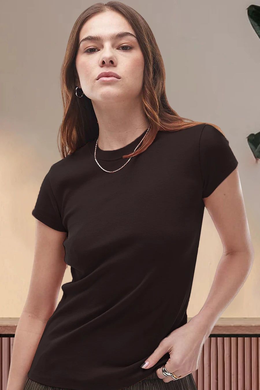 Classic Crew in Coffee Brown-S