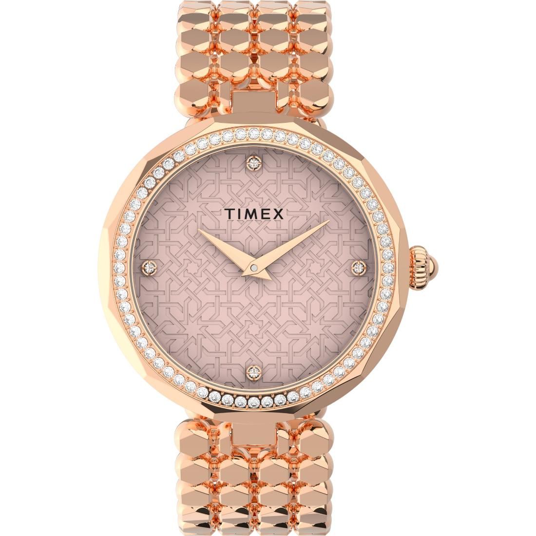Timex Women 34 mm Size Pink Dial Analog Watch -TW2V02800-Pink