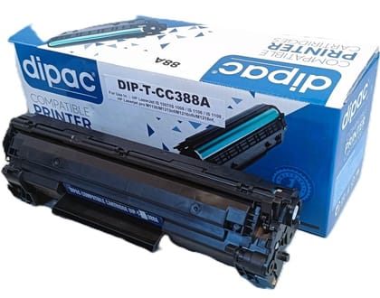 dipac 88A Laser Toner Cartridge for HP LaserJet P1007, P1008, M1136, M1213nf, M1216nfh, M1218nf, High-Performance Black Cartridge with 1-Year Warranty (dipac DIP-T-CC388A)