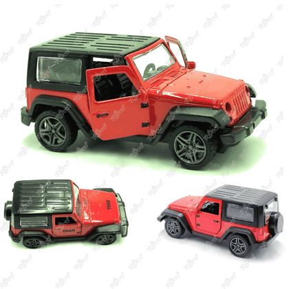 TOYCO 1:43 Scale Mini Thaar Jeep Toy Car for Kids  Diecast Metal Pull Back Model with Openable Doors | Durable Design  Realistic Gift 2+yrs Girls Boys SUV Vehicle Gift (Multicolor, 1 Pack)