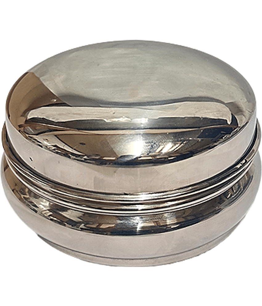 Dynore 1 Belly Dabba Steel Silver Utility Container ( Set of 1 )