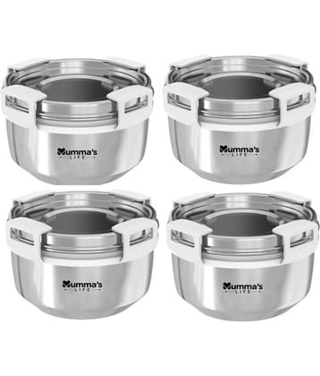 Mumma's Life Steel Silver Food Container ( Set of 4 )