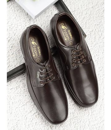 Action Brown Men's Derby Formal Shoes