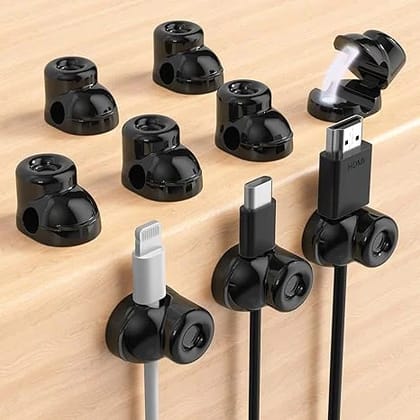 9-Pack Magnetic Cable Clips, Adjustable Cord Holder for Under Desk Cable Management, Adhesive Charger Wire Organizer Keeper for Home Office Desk Phone Car Wall Desktop Nightstand (Black Shoes) 9-Pack Magnetic Cable Clips, Adjustable Cord Holder for Under Desk Cable Management, Adhesive Charger Wire Organizer Keeper for Home Office Desk Phone Car Wall Desktop Nightstand (Black Shoes)