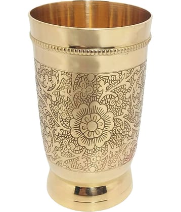 A & H ENTERPRISES - Brass Glasses 250 ml ( Pack of 1 )