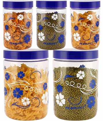 PearlPet - Blue Polyproplene Food Container ( Pack of 5 )
