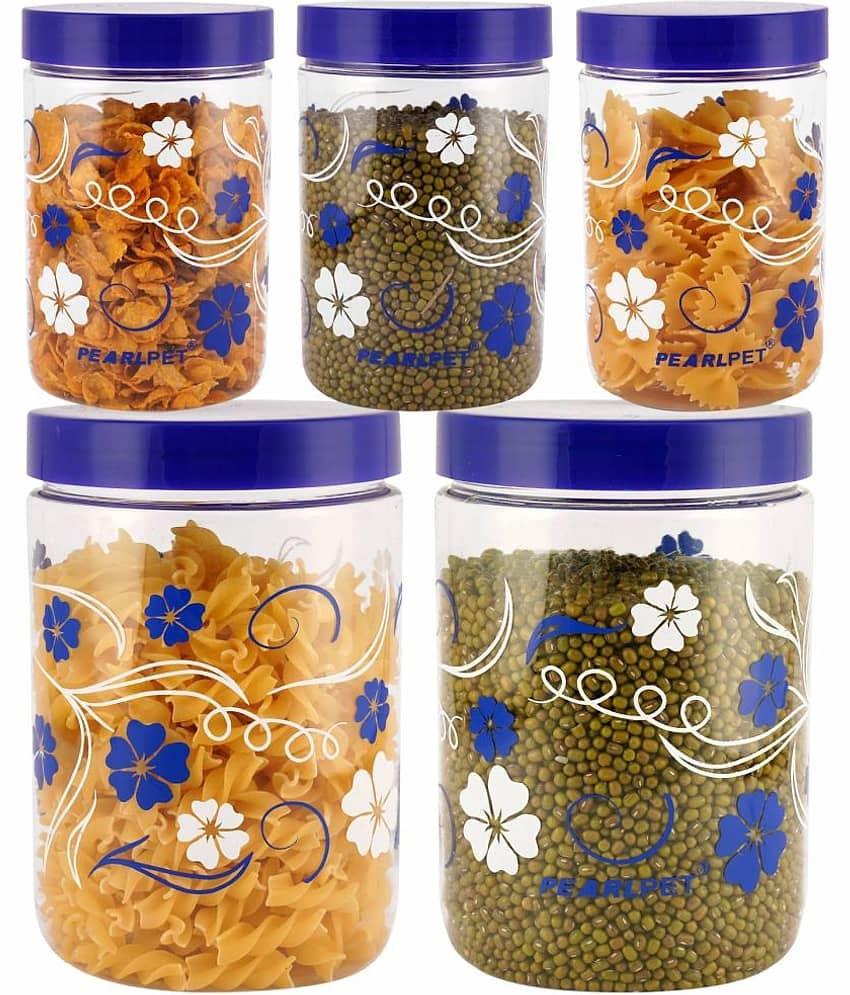 PearlPet - Blue Polyproplene Food Container ( Pack of 5 )
