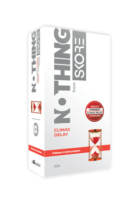 Skore Nothing Thinnest Condom for Men - Climax Delay - 10Pcs - [Discreet Packaging]