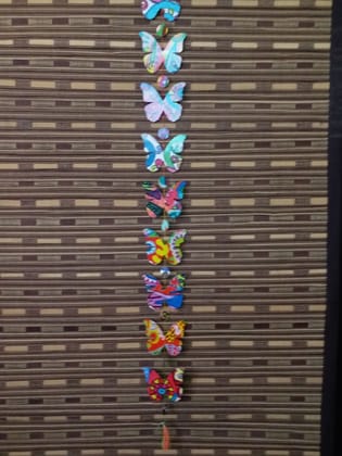 BRIGHT COLOR BUTTERFLY SHAPED BUNTING WITH TASSEL 1