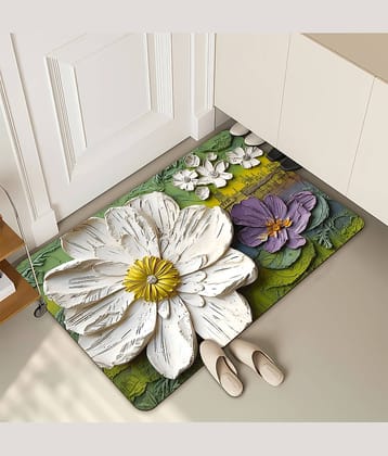 GEEO Set of 1 Anti-skid Rubber Door Mat ( 60 X 40 cm ) Multi