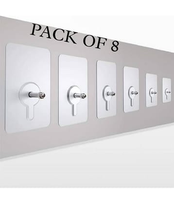 Set of 8 Self-Adhesive Screw Nails Wall Poster Non-Trace Stick Wall Hook