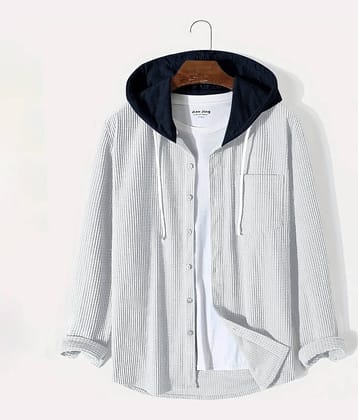 Eyebogler Cotton Blend Regular Fit Solids Full Sleeves Men's Casual Shirt - Navy ( Pack of 1 )