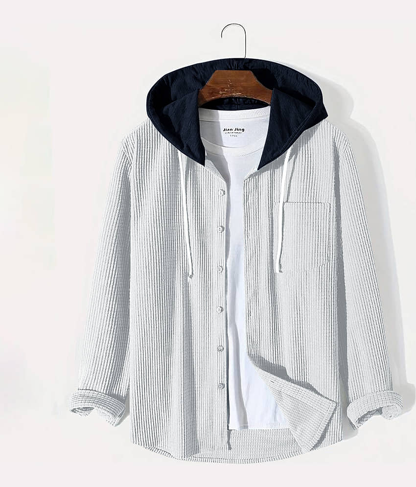 Eyebogler Cotton Blend Regular Fit Solids Full Sleeves Men's Casual Shirt - Navy ( Pack of 1 )