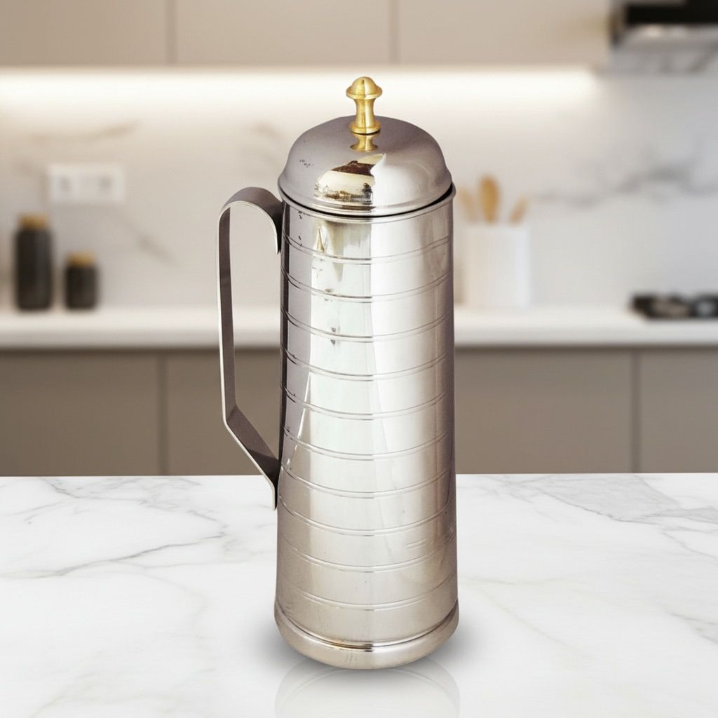 Stainless Steel Water Jug 1 Liter Kitchen Serving Jug (SMAS042 A)