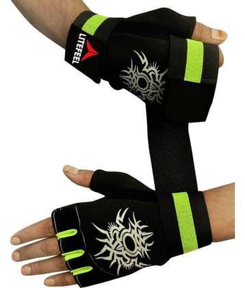 LITEFEEL Comfortable Glove Unisex Polyester Gym Gloves For Advanced Fitness Training and Workout With Half-Finger Length