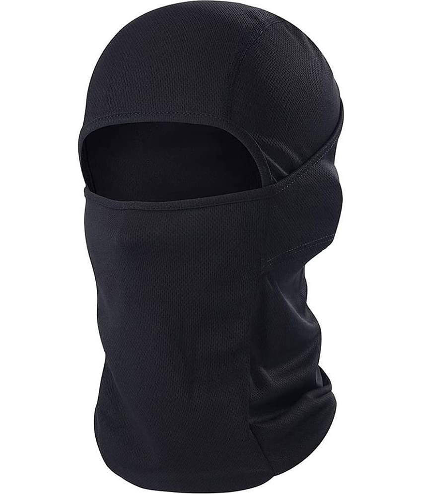 PROGIENCE - Black Polyester Anti Pollution Mask ( Pack of 1 )
