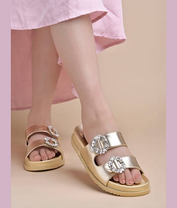 Shoetopia Gold Women's Flats
