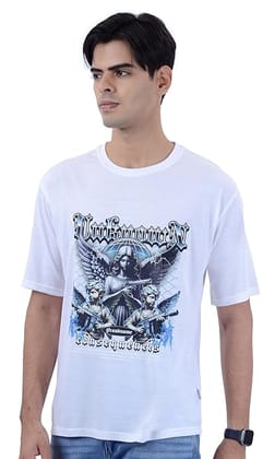 Miller Johnson Mens Cotton Oversized Graphic Print T-Shirts