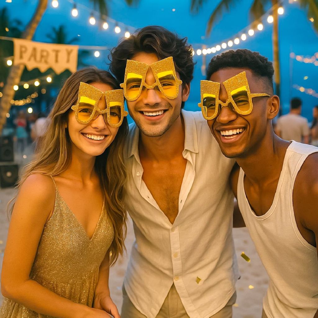 Wine Glass Shaped Glitter Party Sunglass - 1PC - Party and Festive Needs | Buy online on ZillyBuy