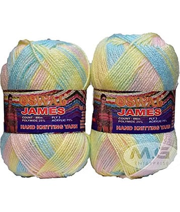 Oswal 3 Ply Knitting Yarn Wool, Daffodil 200 gm Best Used with Knitting Needles, Crochet Needles Wool Yarn for Knitting. by Oswal