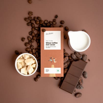 Bon Fiction When Coffee Met Cacao (Mini) - Dark Milk Coffee Chocolate, 21 gm