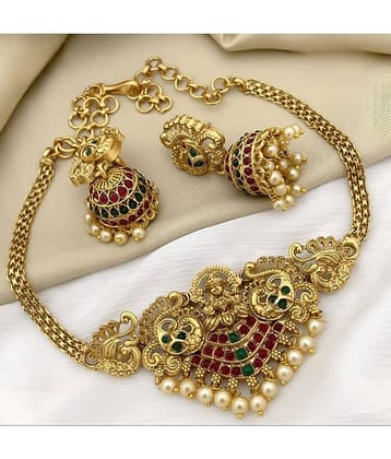 Padmavati Bangles Multi Color Copper Necklace Set ( Pack of 1 )