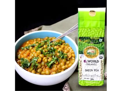 Elworld Agro & Organic Food Products Peas Green  500g