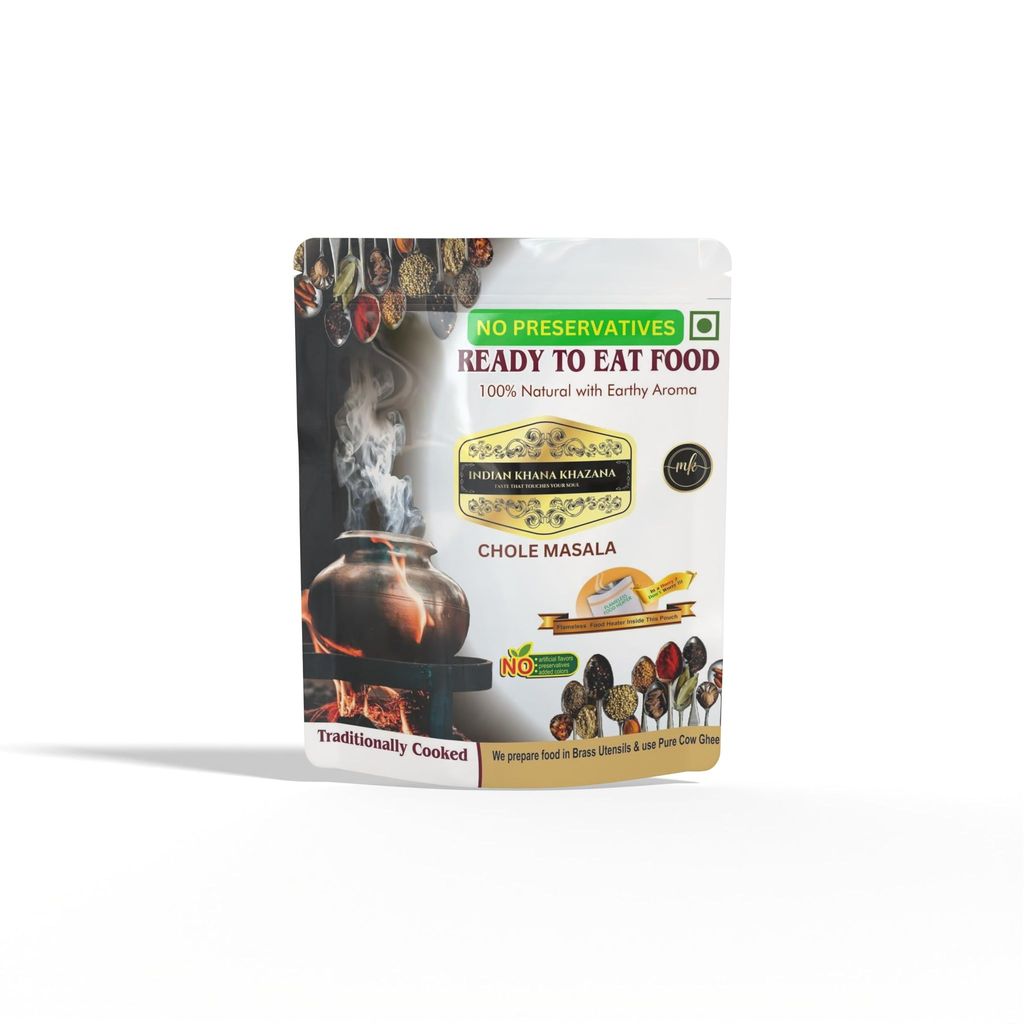 Chole Masala 300gm | Ready to Eat Food | No Added Preservative and Colours (Chole) Serve Hot Anytime Anywhere with our Flameless Food Heater inside the Pack.