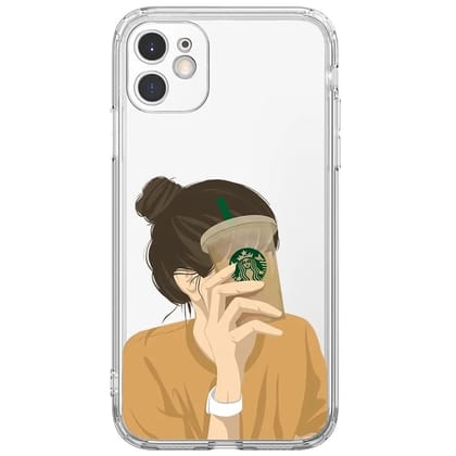 Coffee Lovers Girl & Boy With Coffee Cup Custom Slim Soft Case-Boy
