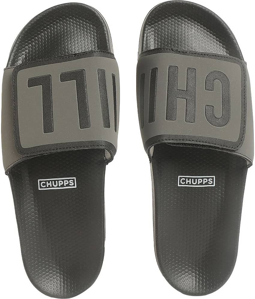 CHUPPS Black Men's Slide Flip Flop