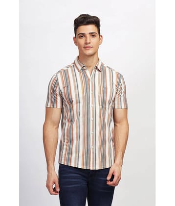 BULLMER Cotton Blend Regular Fit Printed Half Sleeves Men's Casual Shirt - Blue ( Pack of 1 )