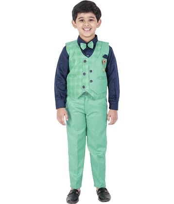 Fourfolds Pack of 1 Boys Cotton Blend Set ( Green )