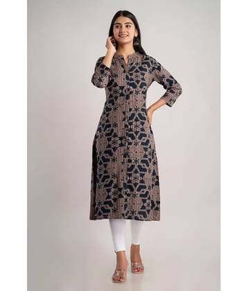 MAUKA - Grey Rayon Women's A-line Kurti ( Pack of 1 )