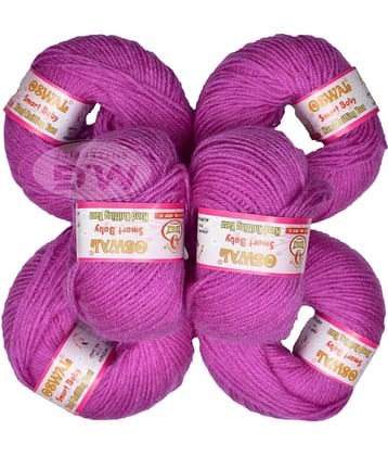 100% Acrylic Wool Purple (8 pc) Smart Baby 4 ply Wool Ball Hand Knitting Wool/Art Craft Soft Fingering Crochet Hook Yarn, Needle Knitting Yarn Thread Dye W XC